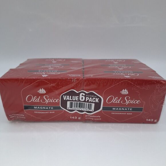 Old Spice Magnate 6 Deodorant Bars Value Pack New And Sealed - Picture 1 of 4